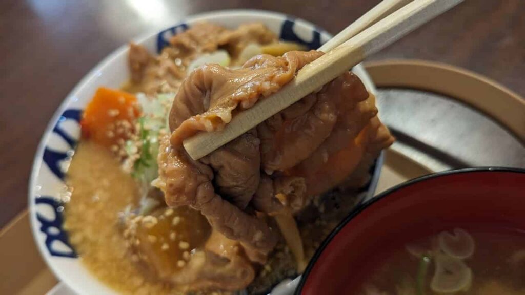 もつ煮込定食（醤油）・もつやま食堂
