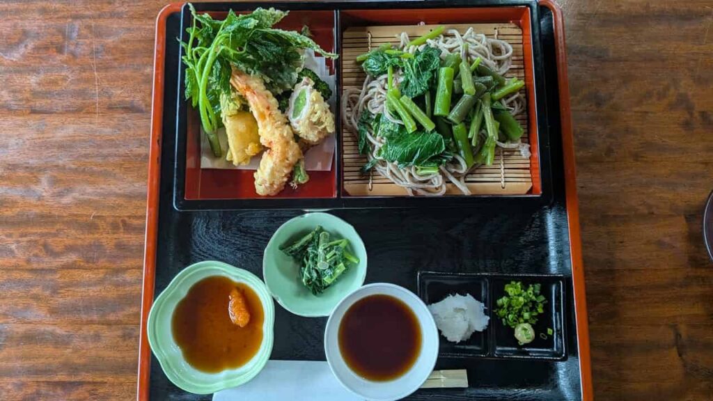 明日葉そばと天ぷら