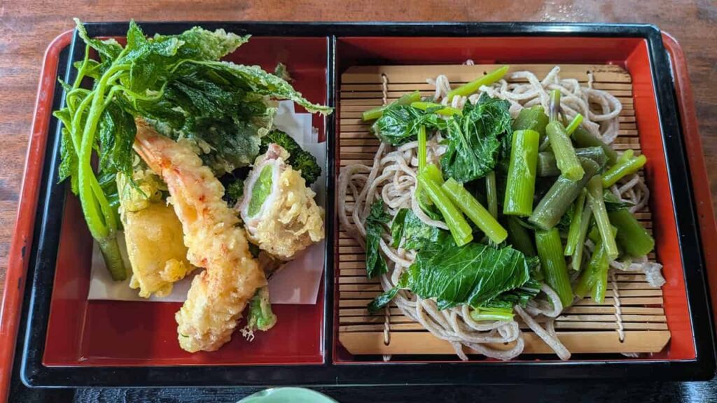 明日葉そばと天ぷら