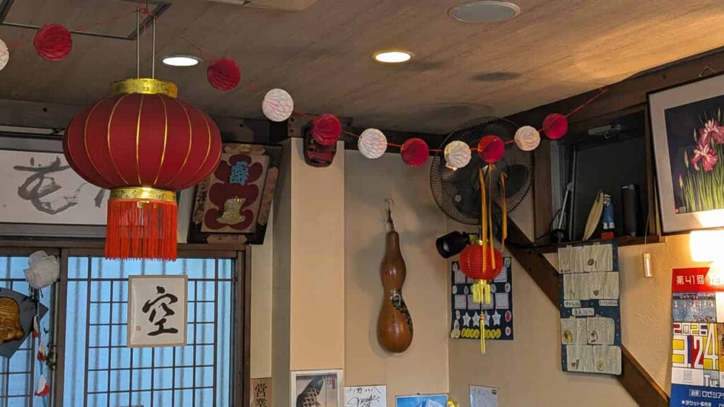 漢風の店内照明