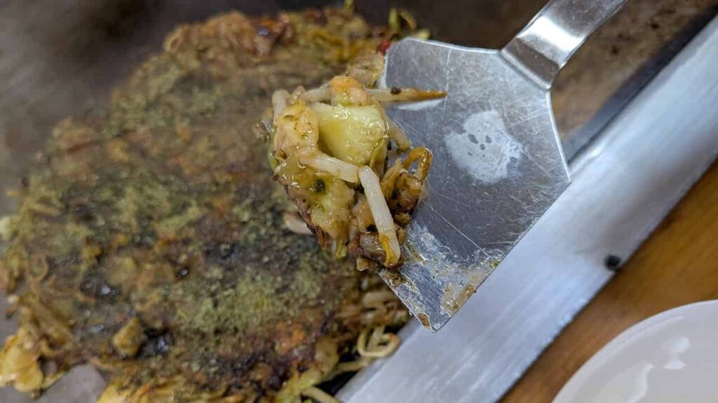 ヘラを使用した通な食べ方