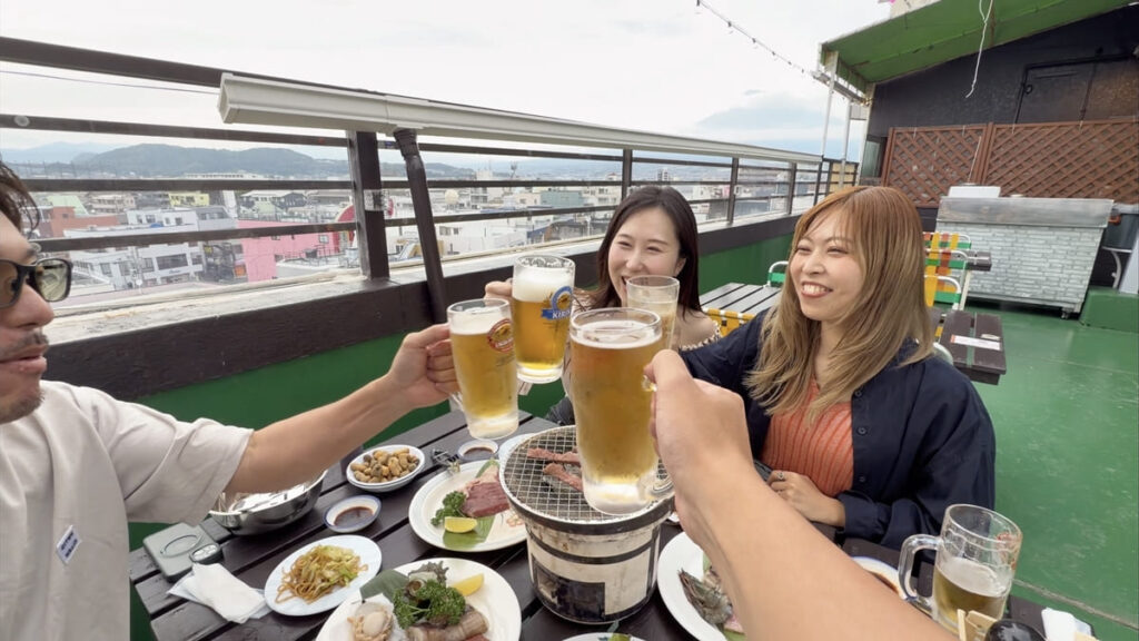 富士グリーンホテル屋上ビアガーデン