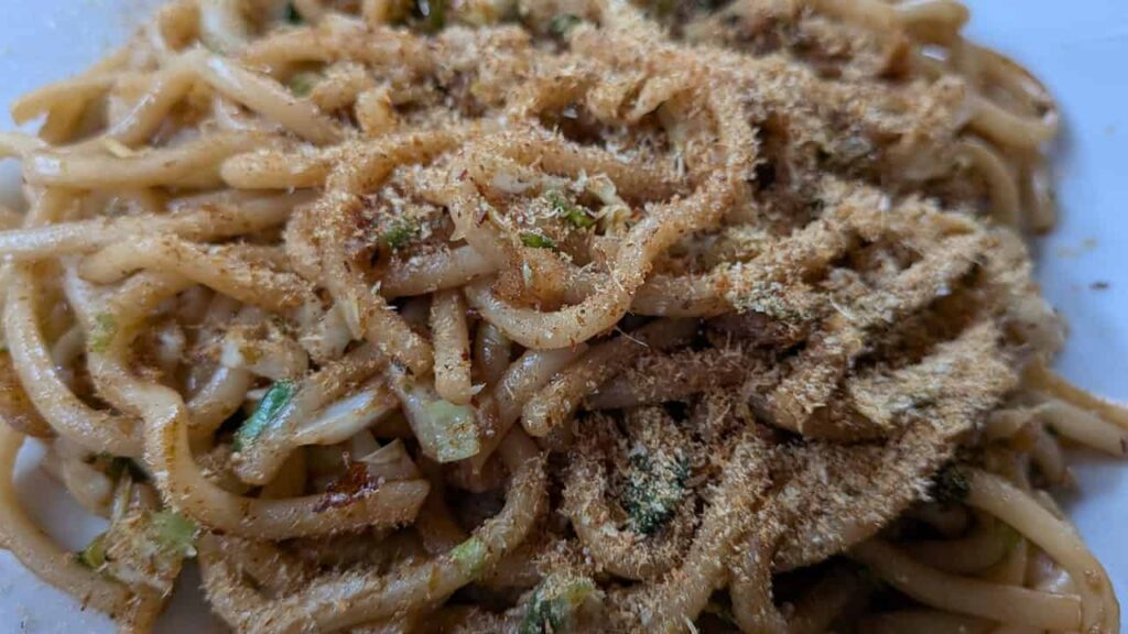 うめづの焼うどんのアップ画像