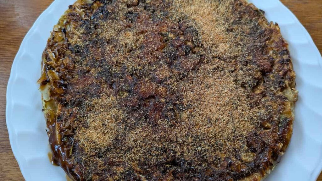 うめづのお好み焼きのアップ画像