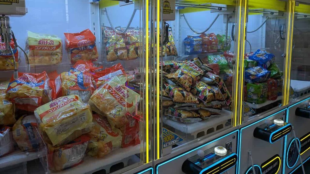 フックタイプのクレーンゲームが充実